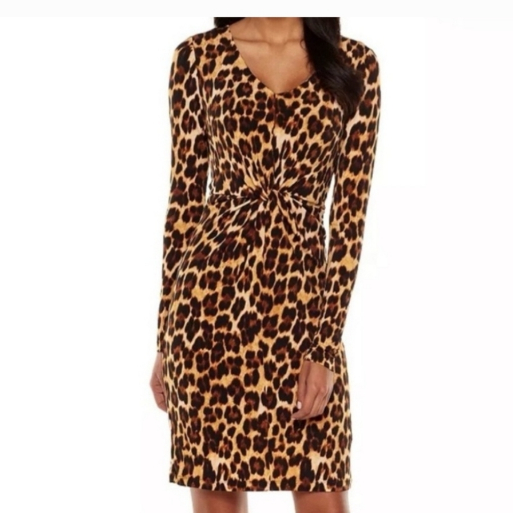 Jennifer Lopez Brand New Leopard Print Knit Dress